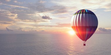 Bulutların üzerinde uçan aerostat