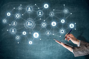 Kablosuz bağlantı ve yeni teknoloji kavramı. Karışık teknik