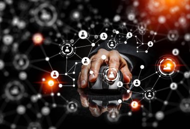 Fare kullanarak iş adamı