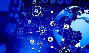 Modern bağlantı teknolojileri arka plan