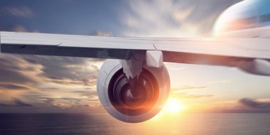 Gökyüzü sörf uçak. Karışık teknik