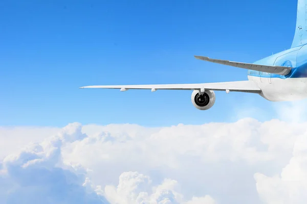 Airplane surfing the sky . Mixed media — Stock Photo, Image