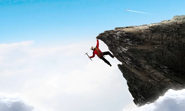 Escalada extrema é a sua adrenalina — Fotografia de Stock