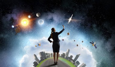 Kadının şaşırtıcı selfie yapması