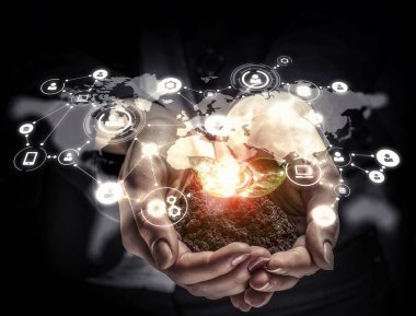 Doğa ve teknoloji etkileşim. Karışık teknik