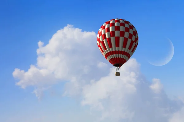 Aerostato voando acima das nuvens — Fotografia de Stock
