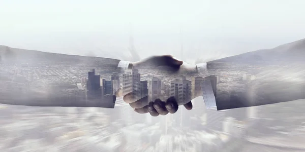 Business handshake as symbol of deal — Stock Photo, Image