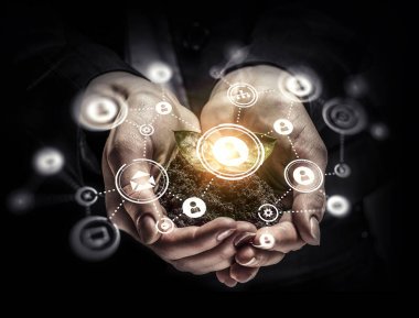 Doğa ve teknoloji etkileşim. Karışık teknik