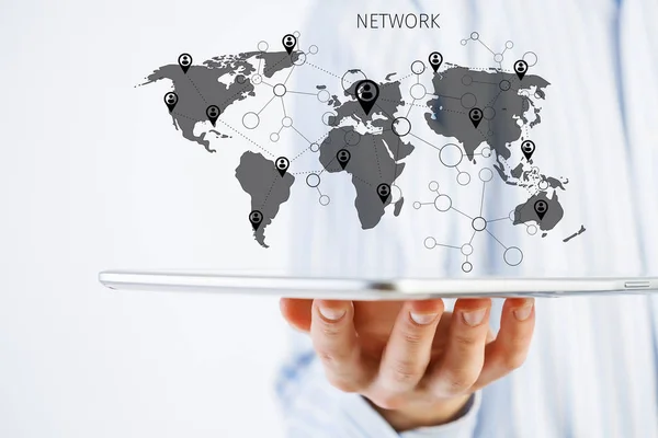 Social networking connection — Stock Photo, Image