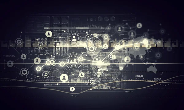 Technologies de connexion modernes arrière-plan — Photo