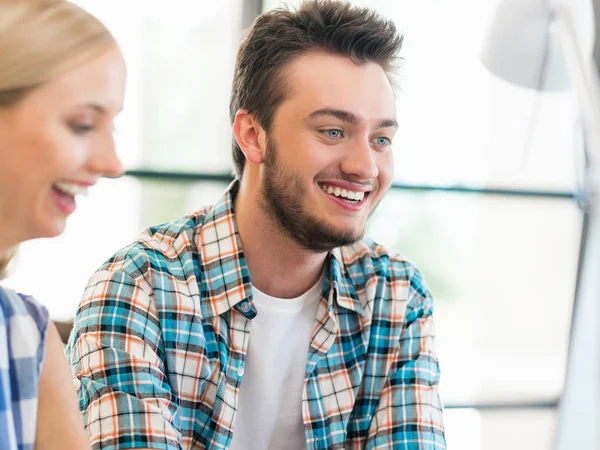 Young man working in office — Stock Photo, Image