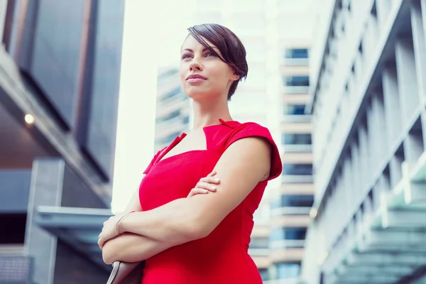 Portrait of businesswoman outside — Stock Photo, Image