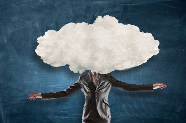 Bulut başkanlığında kadın. Karışık teknik