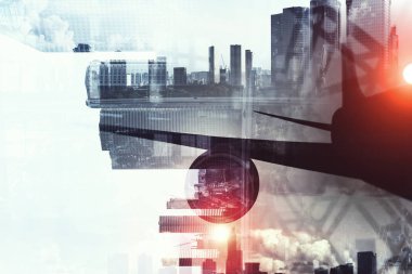 Uçağı iş merkezi yukarıda. Karışık teknik