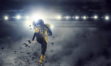 Merkezi oyuncu olarak atlama. Karma ortam. Karışık teknik