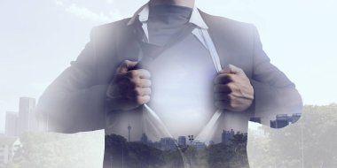 İş önde gelen süper yeteneklerini. Karışık teknik