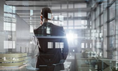 Konuşmayı iş adamı. Karışık teknik