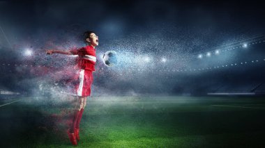 Zafer için sonsuz will ile. Karma ortam. Karışık teknik