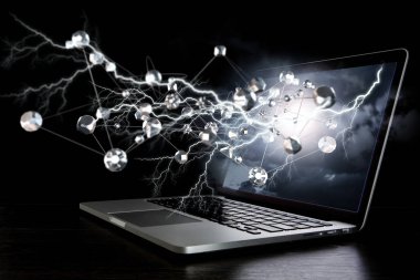 Sosyal bağlantı ve ağ. Karma ortam. Karışık teknik