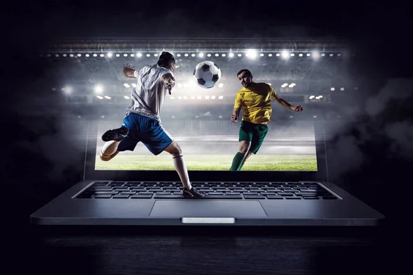 Fotboll hetaste stunder. Mixed media — Stockfoto