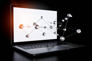 Sosyal bağlantı ve ağ. Karışık teknik