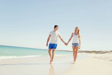 plaj romantik genç Çift