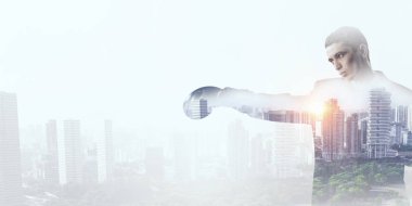 Başarı için savaşmaya kararlı. Karışık teknik