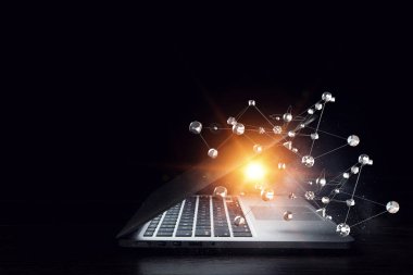 Sosyal bağlantı ve ağ. Karışık teknik