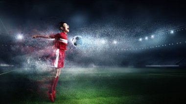 Zafer için sonsuz will ile. Karışık teknik