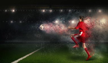 Zafer için sonsuz will ile. Karışık teknik