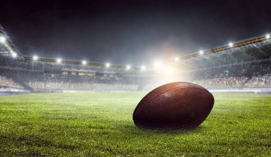 Amerikan futbolu arena. Karışık teknik