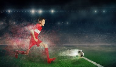 Zafer için sonsuz will ile. Karışık teknik