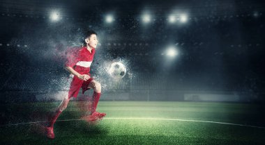 Zafer için sonsuz will ile. Karışık teknik