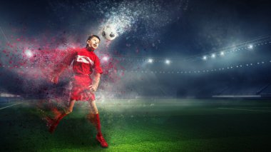 Zafer için sonsuz will ile. Karışık teknik