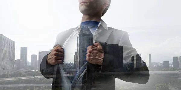 His super abilities for leading business — Stock Photo, Image