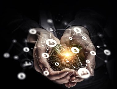 Doğa ve teknoloji etkileşim. Karışık teknik