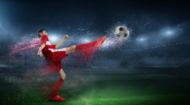 Zafer için sonsuz will ile. Karışık teknik