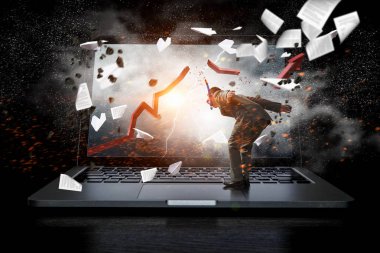 İş veya Teknolojileri tarafından emilir. Karışık teknik