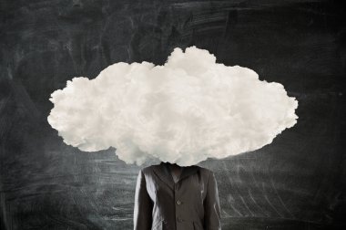 Bulut başkanlığında kadın. Karışık teknik