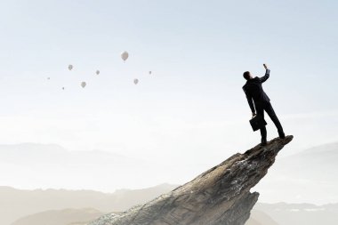 Senin en iyi selfie yakalamak. Karışık teknik