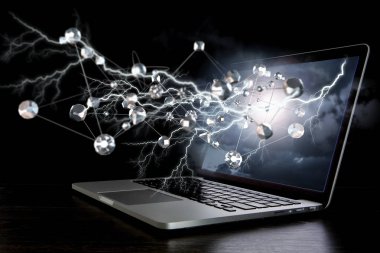 Sosyal bağlantı ve ağ. Karışık teknik