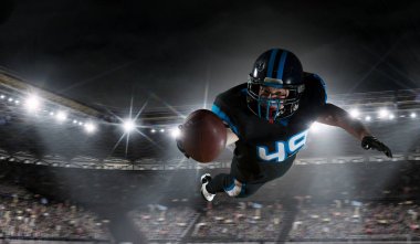 Merkezi oyuncu topu elinde. Karışık teknik