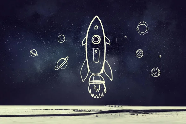 Rocket cartoon image — Stock Photo, Image