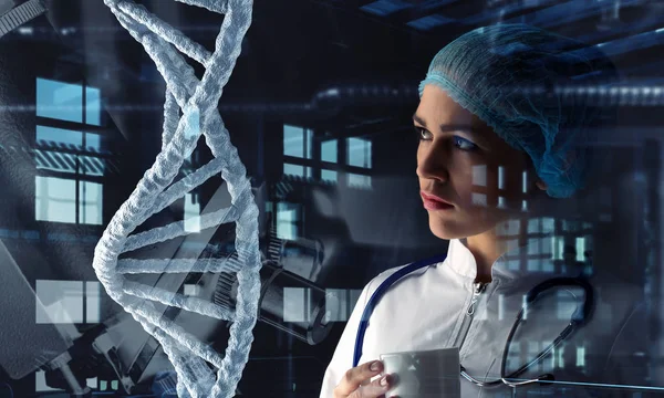 Innovative technologies in science and medicine. Mixed media — Stock Photo, Image