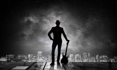 Gitar rock adam. Karışık teknik