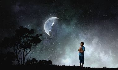 Bu koca dünyada yalnız hissediyorum. Karışık teknik