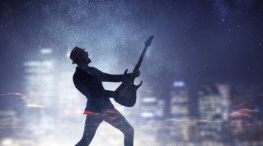 Gitar rock adam. Karışık teknik