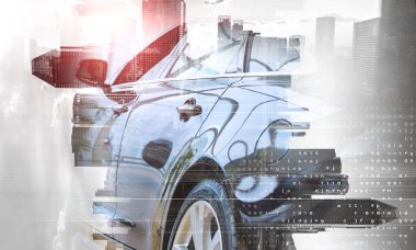 Zarif araba kapatma. Karışık teknik