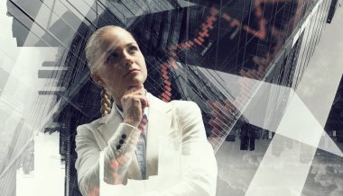 dalgın iş kadını