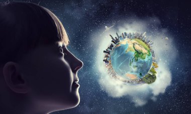 Bu büyük dünya keşfetmek. Karışık teknik